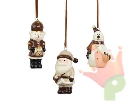 PENDENTE IN DOLOMITE FIGURE NATALIZIE 9CM 3ASS