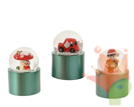 PALLA DI NEVE FIGURE NATALIZIE 3,5X6CM 3ASS
