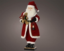 BABBO NATALE CON ORSETTO E LANTERNA 110CM
