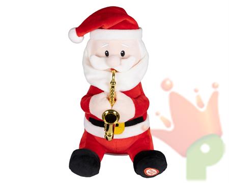 BABBO NATALE CON STRUMENTO IN MOVIMENTO 21CM