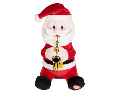 BABBO NATALE CON STRUMENTO IN MOVIMENTO 21CM