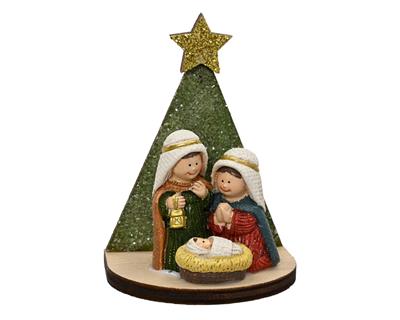 NATIVITA' CON ALBERO DI NATALE 7,5CM