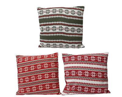 CUSCINO LAVORATO A MAGLIA DECORATO 43X43CM 3ASS