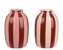 VASO IN CERAMICA CON LINEE VERTICALI 15,3X25,2CM 2ASS