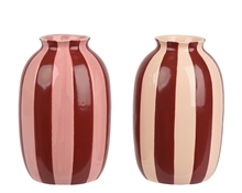 VASO IN CERAMICA CON LINEE VERTICALI 13,6X21CM 2ASS