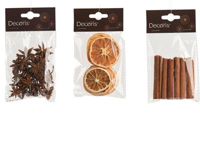 CONFEZIONE DECORAZIONI NATURALI PROFUMATE 3ASS