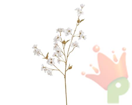 RAMO FIORI DI PESCO CON FOGLIE ORO 99CM
