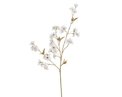 RAMO FIORI DI PESCO CON FOGLIE ORO 99CM