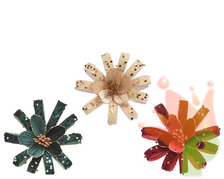FIORE LOOP CON PAILETTES CON CLIP 18X13CM 3ASS