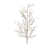 RAMO CON BACCHE ORO TRASPARENTE 65CM