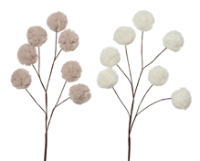 RAMO CON POMPONS IN PELLICCIA 69CM 2ASS
