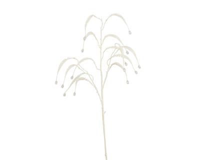 RAMO BIANCO CON GOCCE TRASPARENTI 82CM