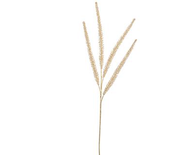 RAMO CODA DI VOLPE CON MINI BACCHE ORO 90CM