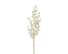 RAMO CON BACCHE ORO INNEVATO CON PERLINE 77CM