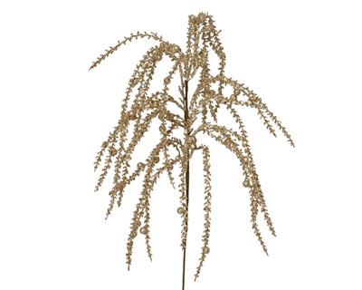RAMO CON BACCHE GLITTERATO ORO 75CM