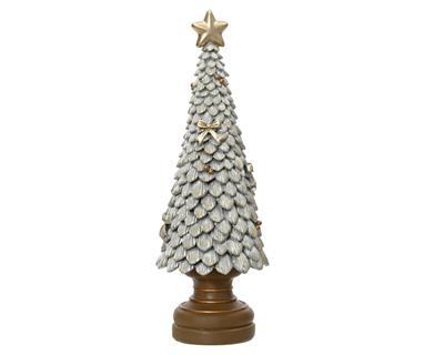 ALBERO DECORATIVO CON STELLA ARGENTO GLITTERATO 36CM