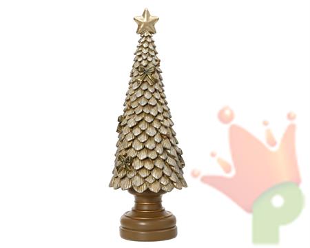 ALBERO DECORATIVO CON STELLA ORO GLITTERATO 36CM