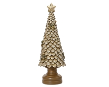 ALBERO DECORATIVO CON STELLA ORO GLITTERATO 36CM
