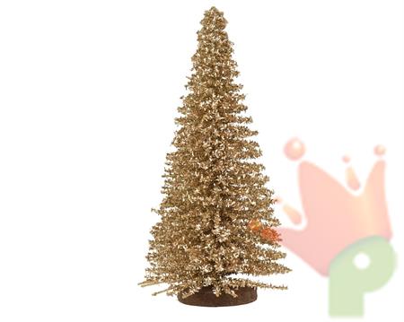 ALBERO IN BAMBOO CON BASE ORO GLITTERATO 30CM