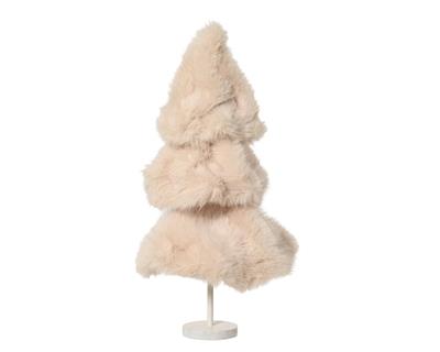 ALBERO IN PELLICCIA CREMA 60CM