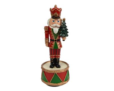 CARILLON SOLDATINO SCHIACCIANOCI CON MUSICA 8X8X21,4CM
