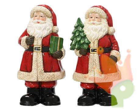 BABBO NATALE IN TERRACOTTA 29,5CM 2ASS