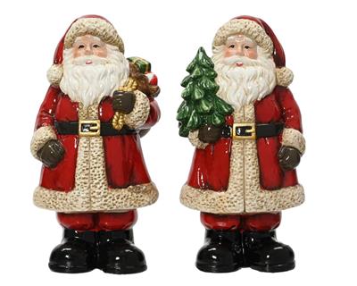 BABBO NATALE IN TERRACOTTA 23,5CM 2ASS