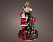 OROLOGIO CON BABBO NATALE E BAMBINO 48,5CM