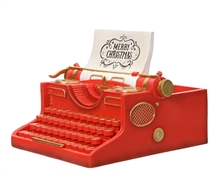MACCHINA DA SCRIVERE MERRY CHRISTMAS ROSSO 30,4X28,5X21,6CM
