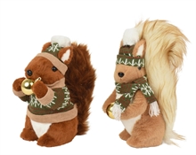 SCOIATTOLO IN PELLICCIA CON CAPPELLO E SCIARPA 20CM 2ASS