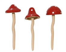 FUNGHI IN CERAMICA CON GAMBO LUNGO 17,3CM