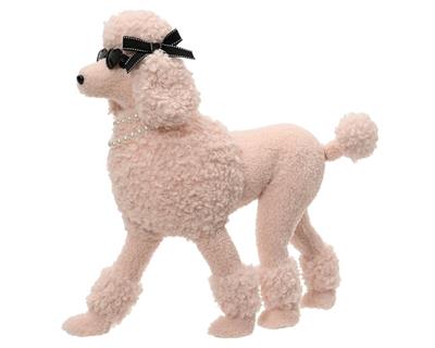 BARBONCINO IN PELLICCIA ROSA 48CM