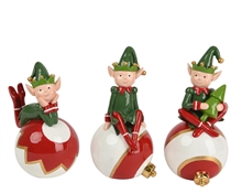 ELFO SU PALLINA 13CM 3ASS