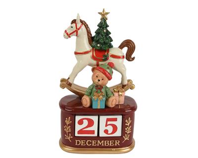 CALENDARIO CON ORSETTO E CAVALLO A DONDOLO 8CM