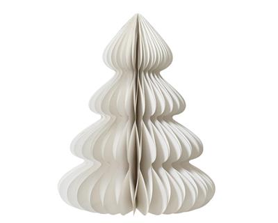 ALBERO DI NATALE IN CARTA NIDO D'APE BIANCO 60CM