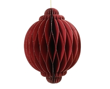 PENDENTE IN CARTA NIDO D'APE ROSSO 15X20CM