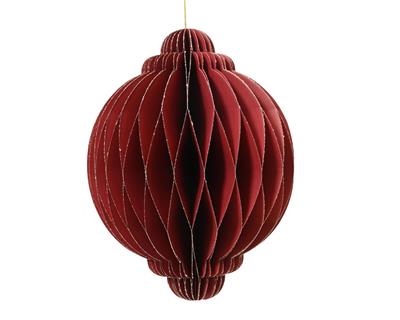 PENDENTE IN CARTA NIDO D'APE ROSSO 15X20CM