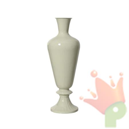 VASO IN FERRO SMALTATO CREMA 20X57CM