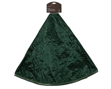 COPRIBASE PER ALBERO IN VELLUTO VERDE CON STELLE ORO 120CM