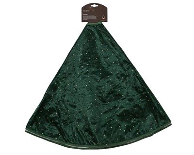 COPRIBASE PER ALBERO IN VELLUTO VERDE CON STELLE ORO 120CM