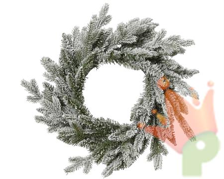 GHIRLANDA FUORIPORTA INNEVATA GRANDIS 80CM