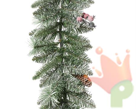 GHIRLANDA INNEVATA WINDHAM CON BACCHE ROSSE 270CM
