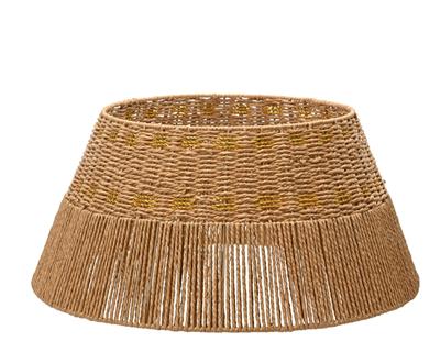 COPRIBASE PER ALBERO IN CORDA CON DETTAGLI ORO 59X28CM