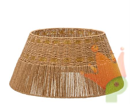 COPRIBASE PER ALBERO IN CORDA CON DETTAGLI ORO 70X28CM