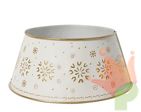 COPRIBASE PER ALBERO IN FERRO BIANCO/ORO 70X27CM