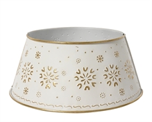 COPRIBASE PER ALBERO IN FERRO BIANCO/ORO 57X25CM