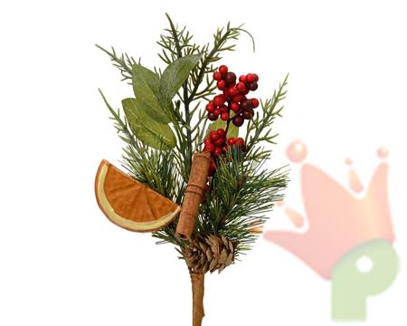 RAMO CON AROMI E BACCHE ROSSE 20CM