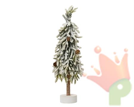 ALBERO DI NATALE INNEVATO CON PIGNE 45CM MERRY FIR
