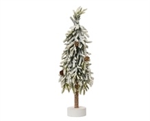ALBERO DI NATALE INNEVATO CON PIGNE 45CM MERRY FIR