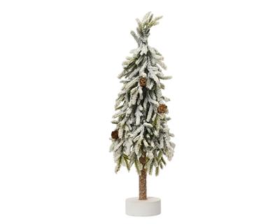 ALBERO DI NATALE INNEVATO CON PIGNE 45CM MERRY FIR